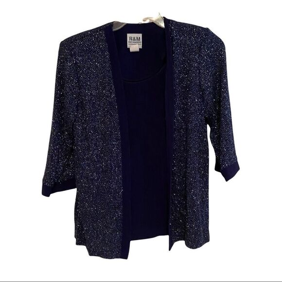 R & M Richards Sequin Jacket Sz 8 - Picture 1 of 4